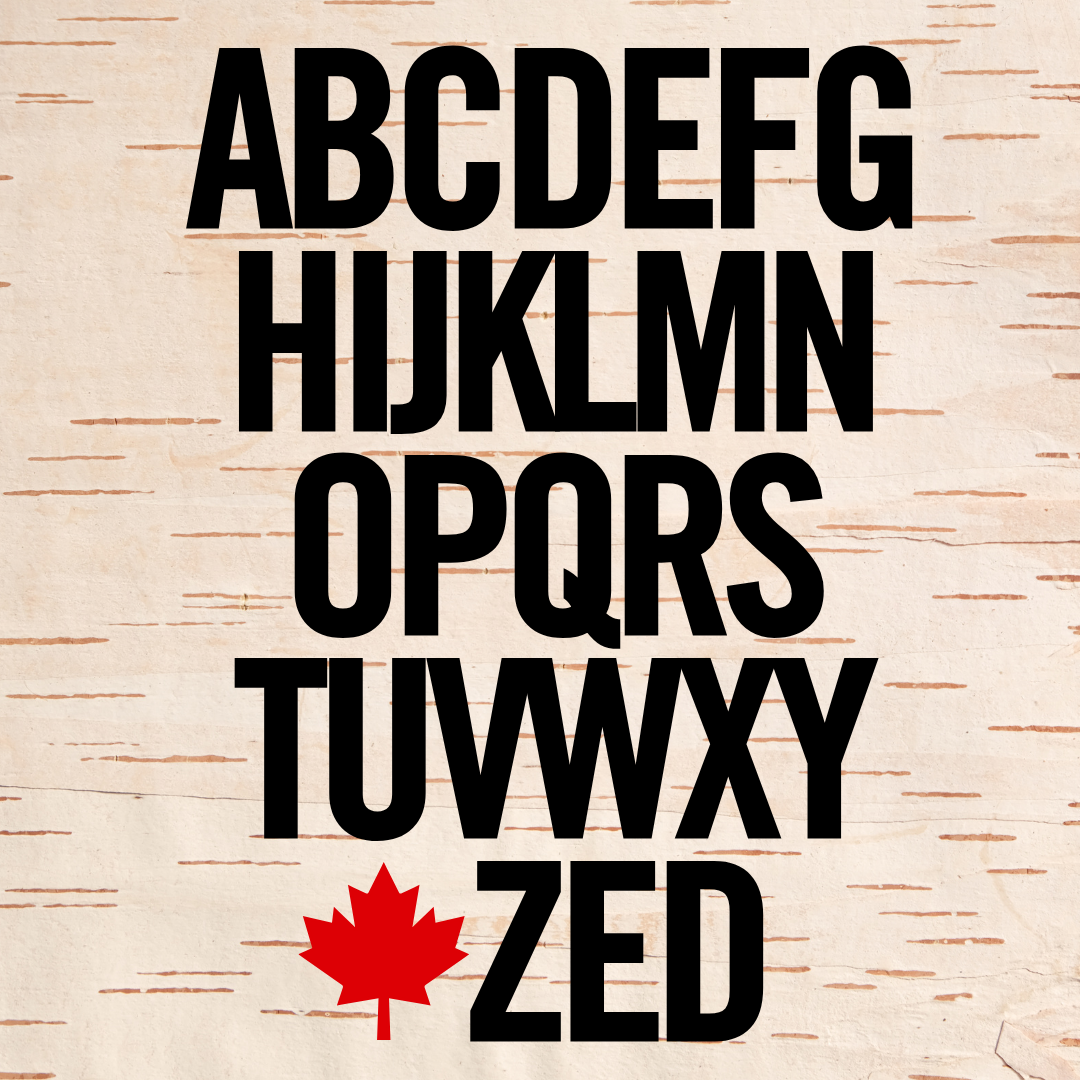 ** ABCD... ZED not ZEE